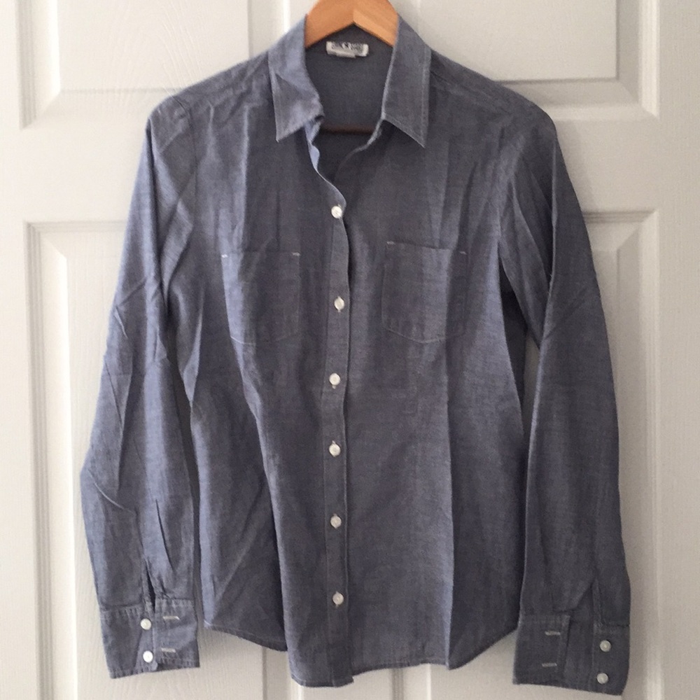 Blue button down shirt